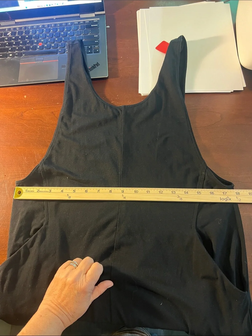 Eileen Fisher Black Sleeveless Jumpsuit with Deep Side Pockets - Picture 4 of 6
